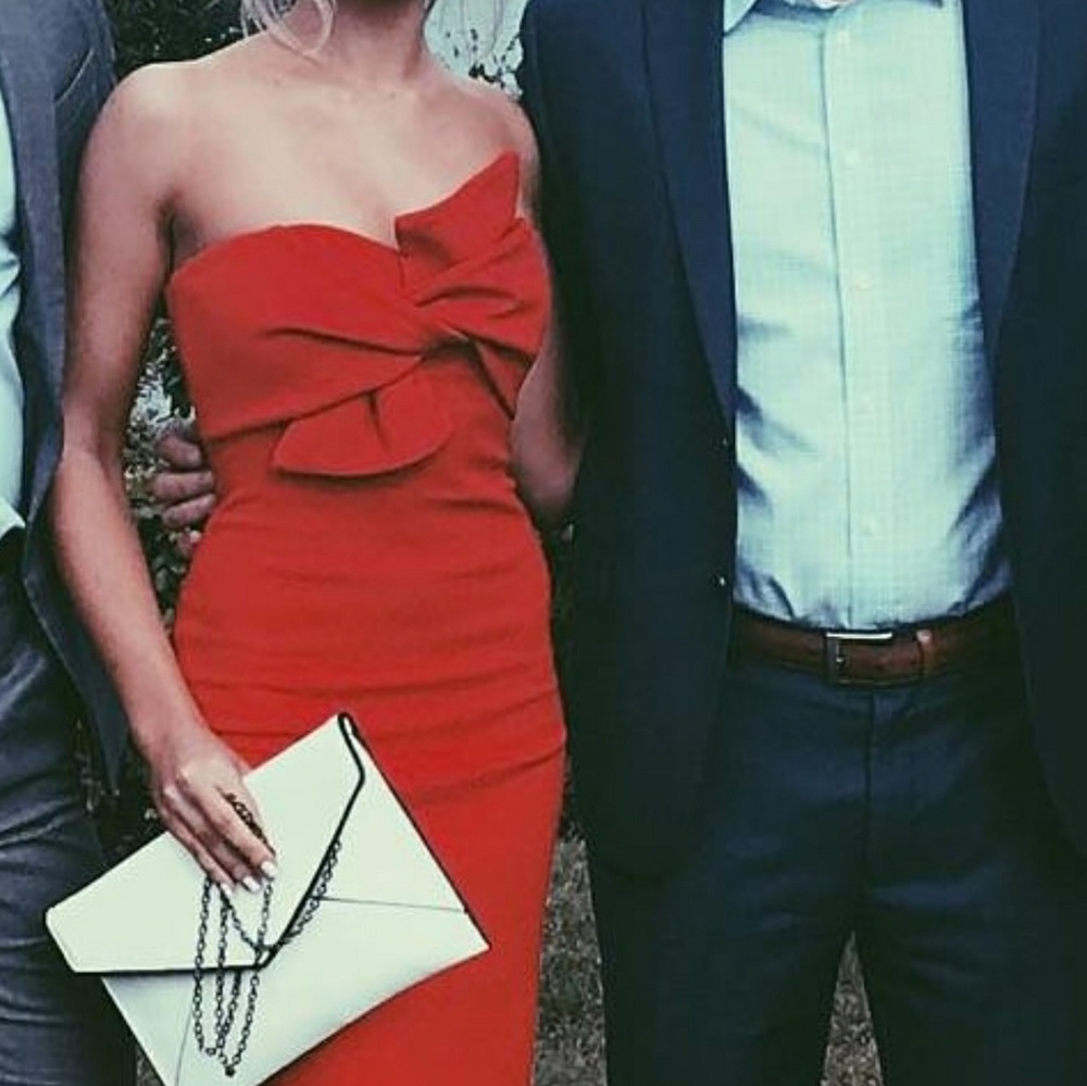 Topshop bow midi dress